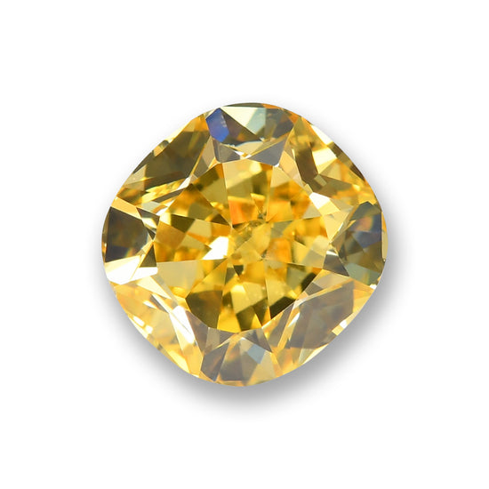 0.66 Carat Fancy Vivid Yellow Cushion Diamond SI1 GIA
