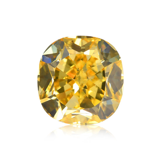 0,66 Karat Fancy Vivid Yellow Kissenschliff Diamant SI1 GIA