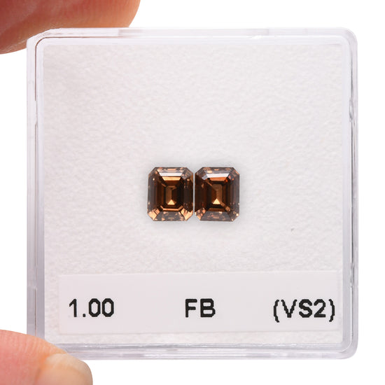 1.00 Carat Fancy Brown Emerald Diamonds (VS2)