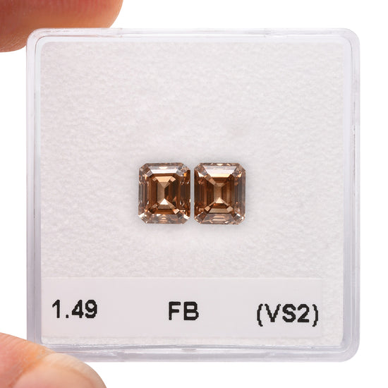 1.49 Carat Fancy Brown Emerald Diamonds (VS2)