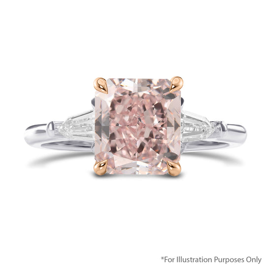 3.45 Karat Fancy Pink Radiant Diamant IF GIA