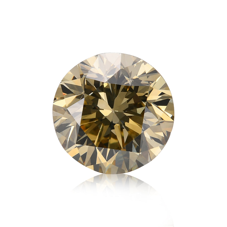 2,35 Karat Fancy Brown Yellow runder Brillant Diamant VS2 GIA