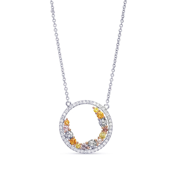 Leibish Inspire Multicolor Diamond Pendant