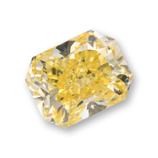 Diamante giallo Fancy Intense taglio Radiant da 5,05 carati VS1 GIA