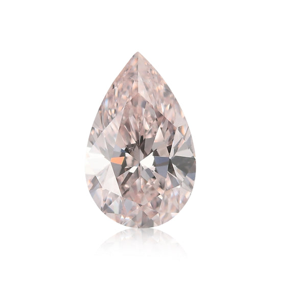 0.40 Carat Fancy Light Orangy Pink Pear Diamond SI1 GIA