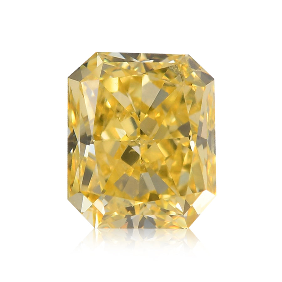 0.54 Carat Fancy Intense Yellow Cushion Diamond (SI2)