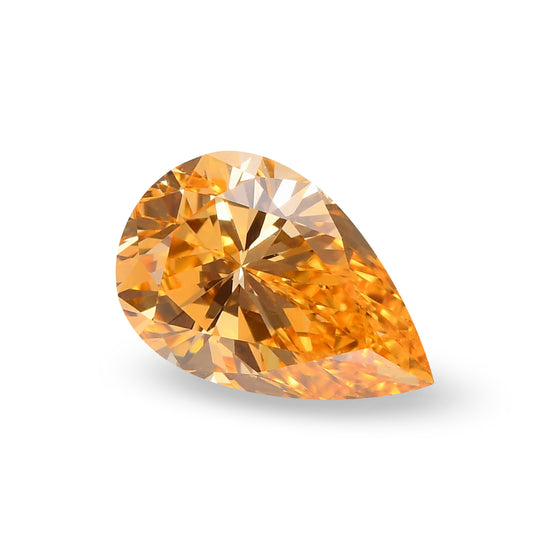 0,51 Karat Fancy Vivid Yellow Orange Tropfenschliff Diamant VVS1 GIA