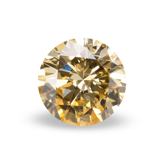 Diamante tondo da 1,00 carato Fancy Orangy Yellow (I1) GIA