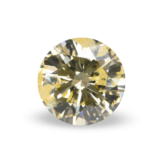 Diamante rotondo GIA Fancy Light Yellow da 1,08 carati (I2)