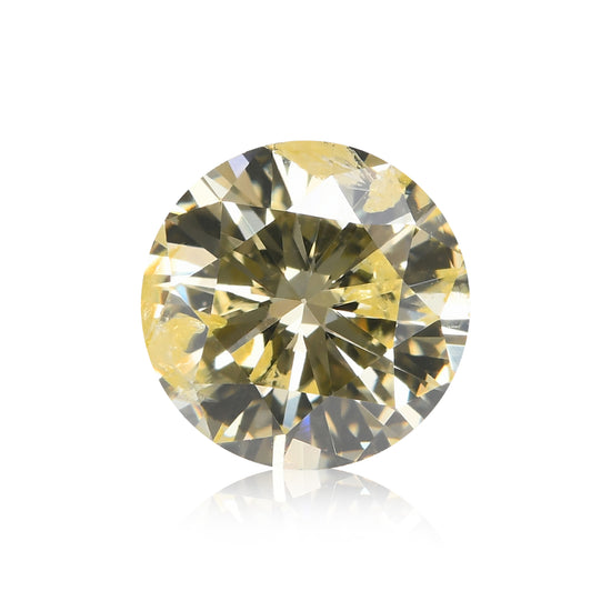 Diamante rotondo GIA Fancy Light Yellow da 1,08 carati (I2)