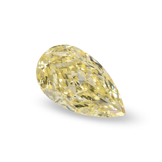 1.24 Carat Fancy Light Yellow Pear Diamond SI1 GIA