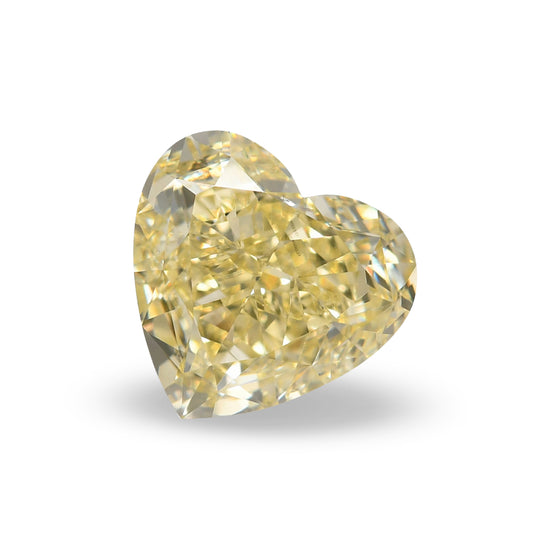 1.70 Carat Fancy Light Yellow HEART Diamond SI1 GIA