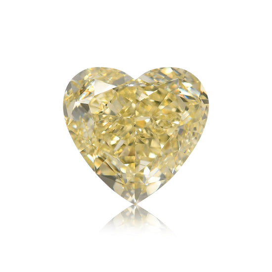 1.70 Carat Fancy Light Yellow HEART Diamond SI1 GIA