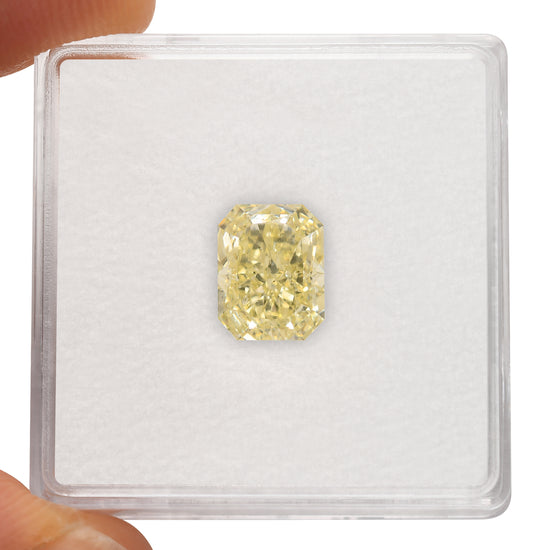 2.02 Carat Fancy Light Yellow Radiant Diamond SI1 GIA