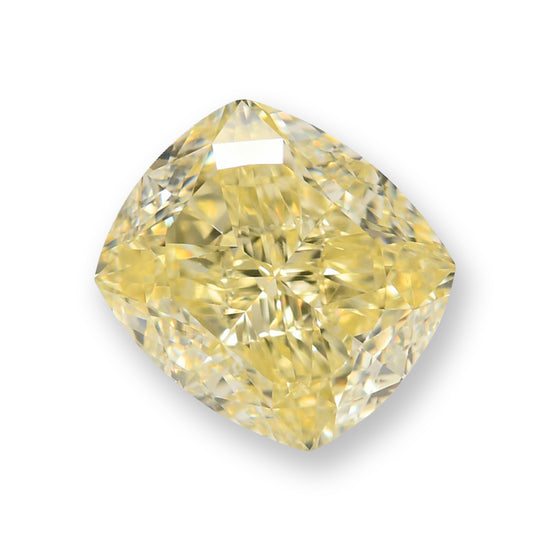 2.01 Carat Fancy Light Yellow Cushion Diamond VS1 GIA