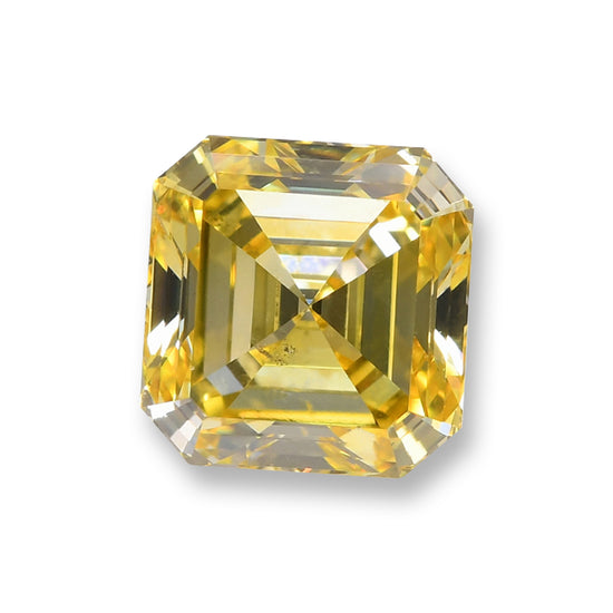 Diamante Asscher Giallo Intenso Fantasia da 1,07 carati SI1 GIA