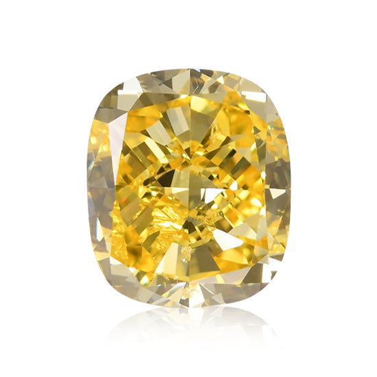 Diamante Giallo Fancy Vivid Taglio Cuscino da 1.02 Carati SI1 GIA