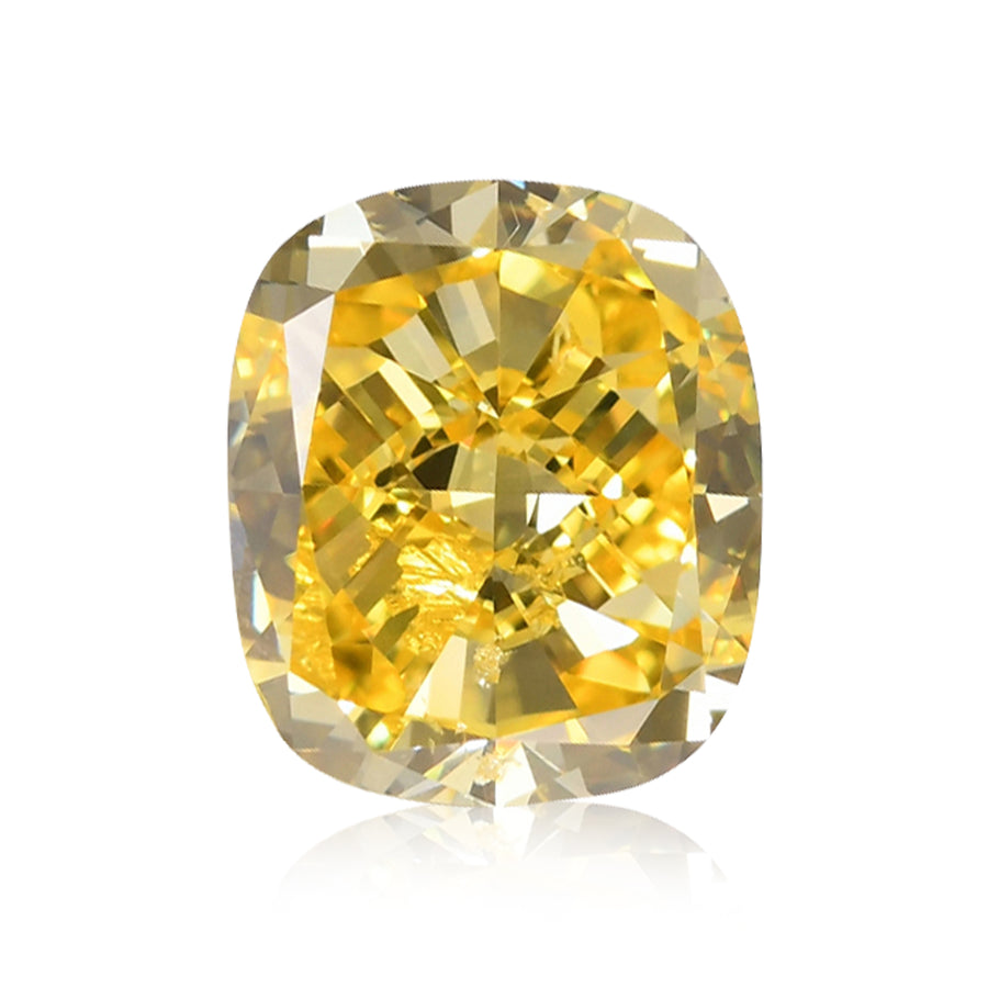 1,02 Karat Fancy Vivid Yellow Kissenschliff Diamant SI1 GIA