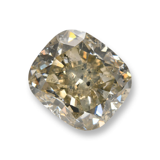 Diamante a cuscino, 8.13 carati, Fancy Brown Greenish Yellow (I1), GIA