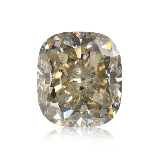 Diamante a cuscino, 8.13 carati, Fancy Brown Greenish Yellow (I1), GIA