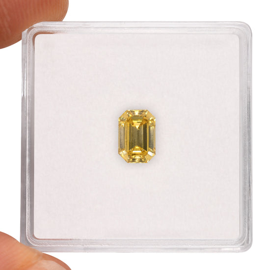 0,73 Karat Fancy Vivid Yellow Smaragd Diamant SI1 GIA
