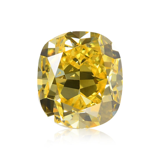 Diamante cuscino giallo vivido fantasia da 0,76 carati VS2 GIA