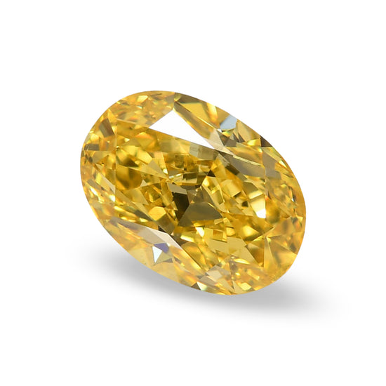 0.92 Carat Fancy Vivid Yellow Oval Diamond VS2 GIA