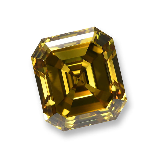 2.03 Carat Fancy Deep Brown Greenish Yellow Emerald Diamond SI1 GIA