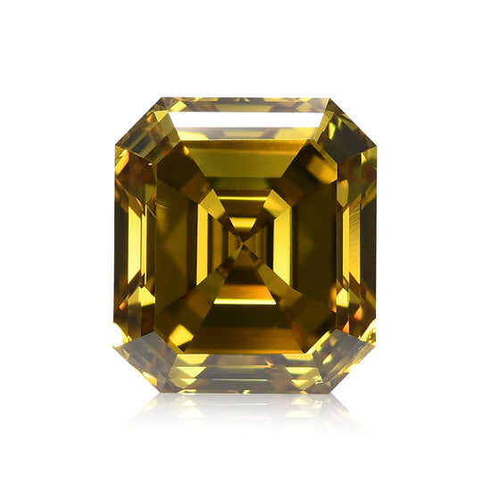2.03 Carat Fancy Deep Brown Greenish Yellow Emerald Diamond SI1 GIA