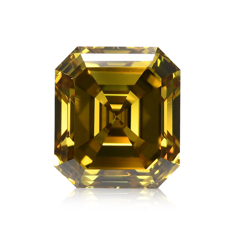 Smeraldo 2.03 Carati Fancy Deep Brown Greenish Yellow Diamante SI1 GIA