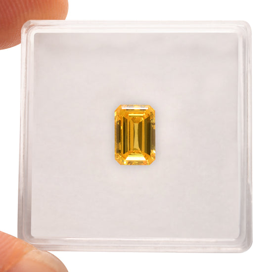 Smeraldo giallo vivido fantasia da 1,01 carati (I1) GIA