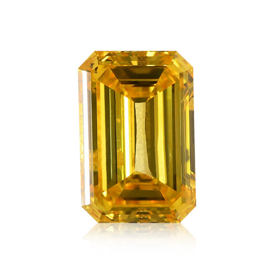 Smeraldo giallo vivido fantasia da 1,01 carati (I1) GIA