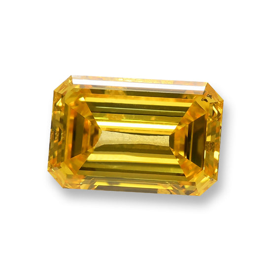 Smeraldo giallo vivido fantasia da 1,01 carati (I1) GIA