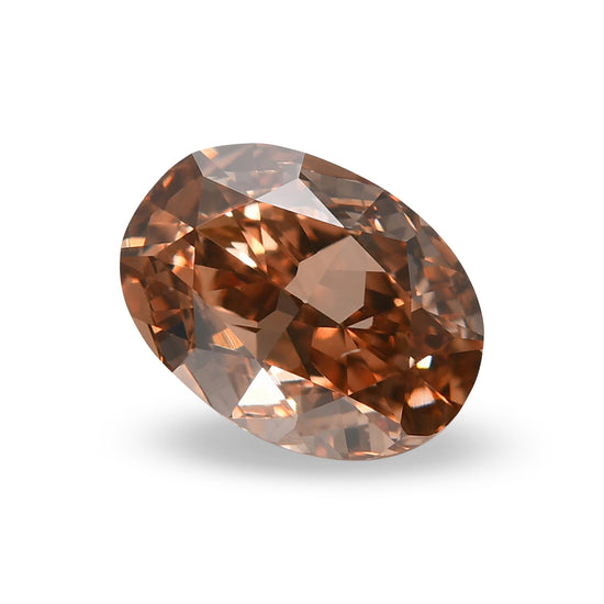 1.23 Carat Fancy Orange Brown Oval Diamond VVS2 GIA