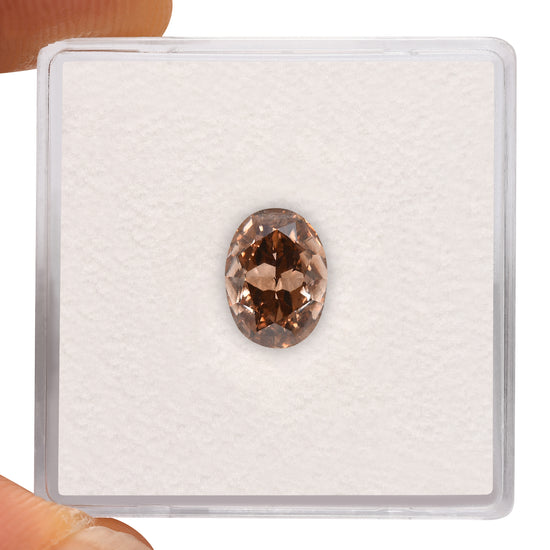 1.23 Carat Fancy Orange Brown Oval Diamond VVS2 GIA