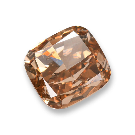 0.85 Carat Fancy Brown Yellow Cushion Diamond I1 GIA