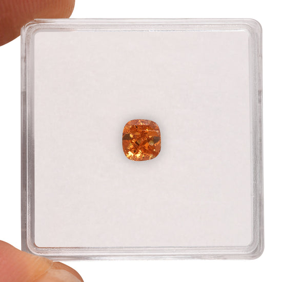 0.52 Carat Fancy Deep Yellowish Orange Cushion Diamond (I1) GIA