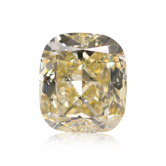 1.23 Carat Fancy Light Yellow Cushion Diamond VS2 GIA