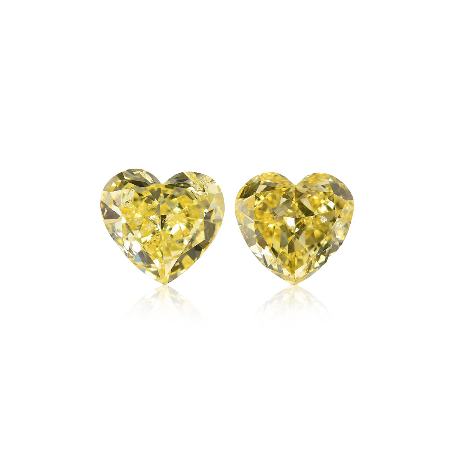 2,15 Karat Fancy Intense Yellow Herz-Diamanten I1