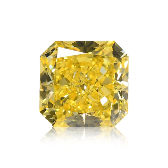 0.42 Carat Fancy Vivid Yellow Radiant Diamond SI2 GIA