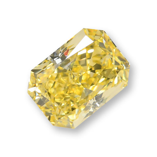 0.52 Carat Fancy Intense Yellow Radiant Diamond SI2 GIA