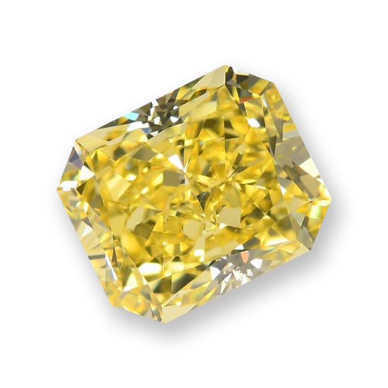0.55 Carat Fancy Intense Yellow Radiant Diamond SI1 GIA