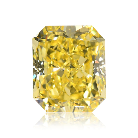 0.55 Carat Fancy Intense Yellow Radiant Diamond SI1 GIA
