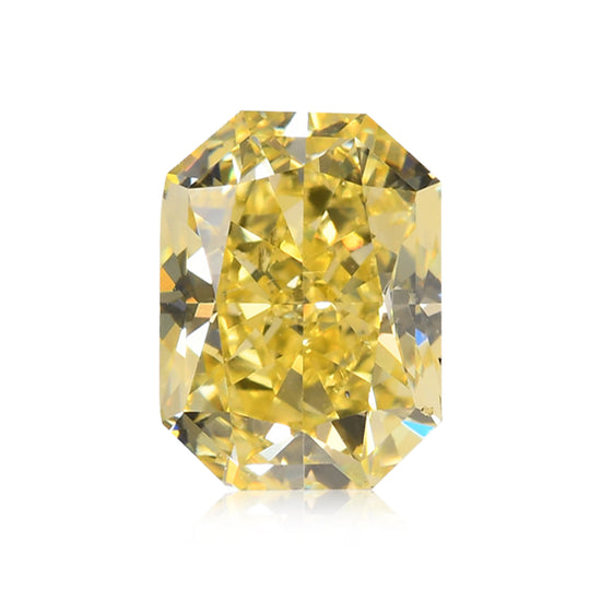 0.73 Carat Fancy Intense Yellow Radiant Diamond SI1 GIA