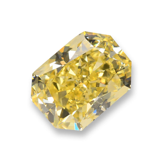 0.73 Carat Fancy Intense Yellow Radiant Diamond SI1 GIA