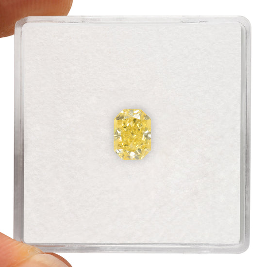 0.73 Carat Fancy Intense Yellow Radiant Diamond SI1 GIA