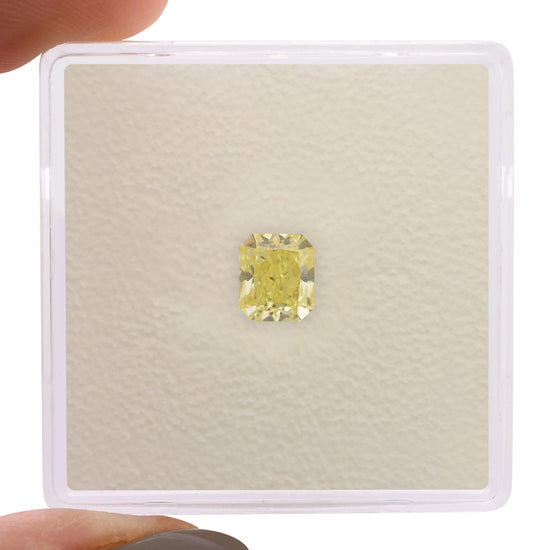0.70 Carat Fancy Light Yellow Radiant Diamond SI2 GIA