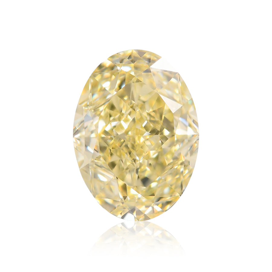 1.21 Carat Fancy Light Yellow Oval Diamond VS1 GIA