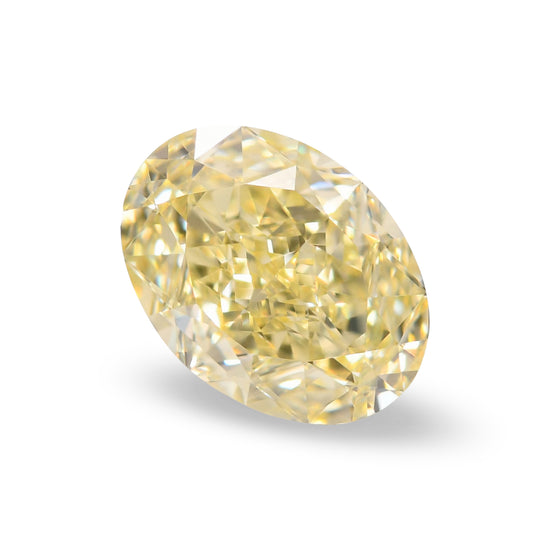 1.21 Carat Fancy Light Yellow Oval Diamond VS1 GIA