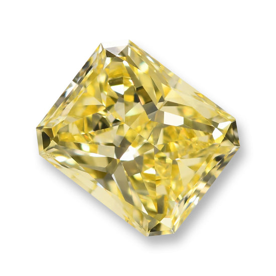 1.00 Carat Fancy Intense Yellow Radiant Diamond SI1 GIA